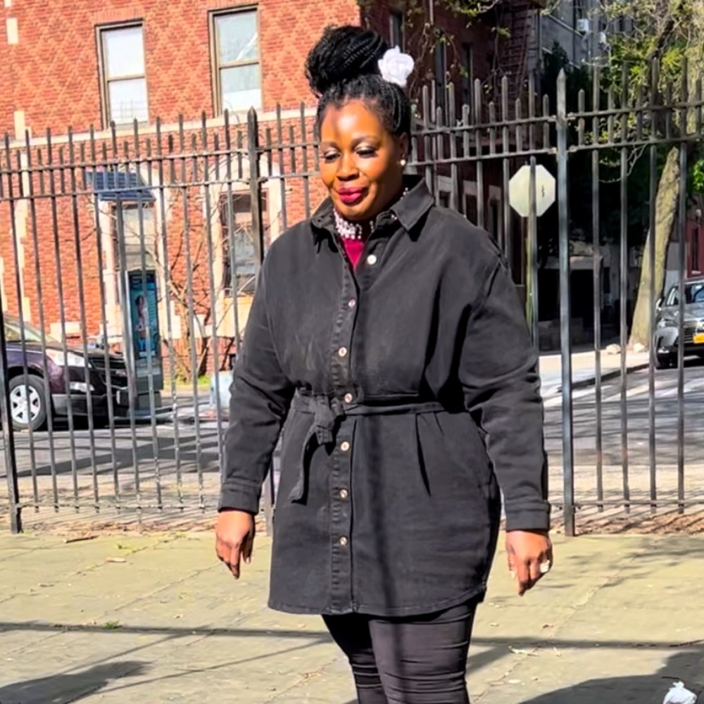 Plus Size Jean Shirt Dress 1X